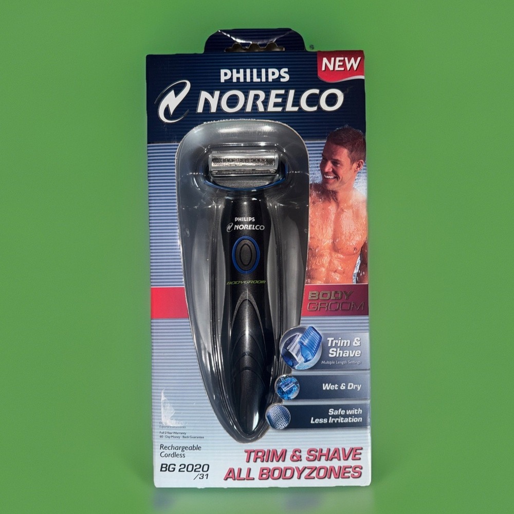 Philips Norelco BodyGROOM BG2020/31 Men's Cordless Wet/Dry Trim Shaver Used Once